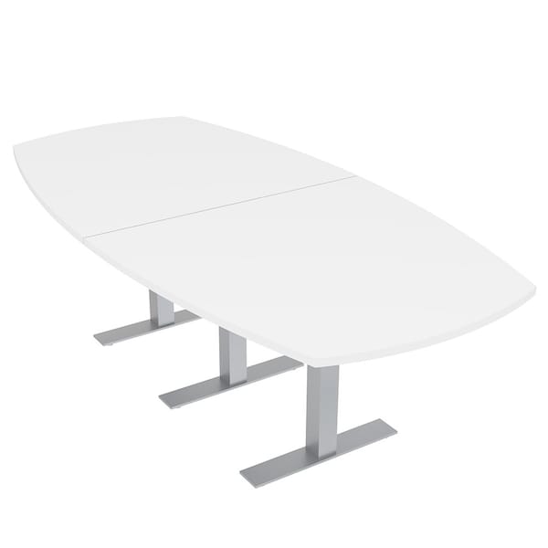 45 in W, 96 in L, 29 in H, Engineered Wood Top, White